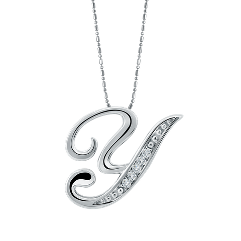 Frank & co. Initial Curve Y Pendant