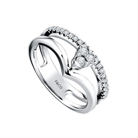 Frank & co. Crest Glisten Crest Ladies Ring
