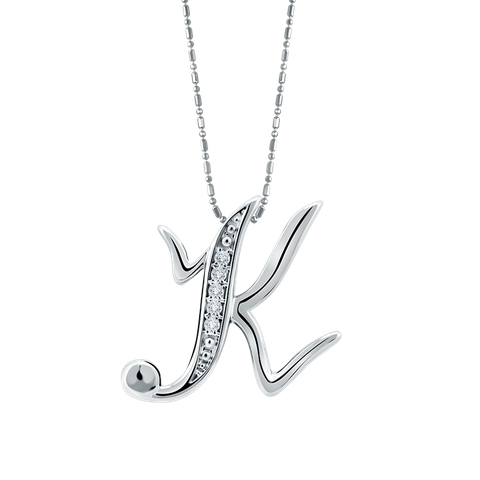 Frank & co. Initial Curve K Pendant