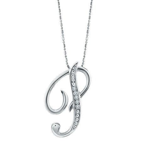 Frank & co. Initial Curve P Pendant