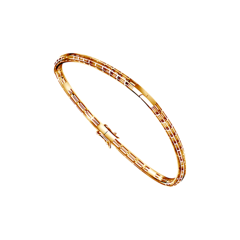 Frank & co. Frank Gold Hollow Geometric Bangle Triangle Shape