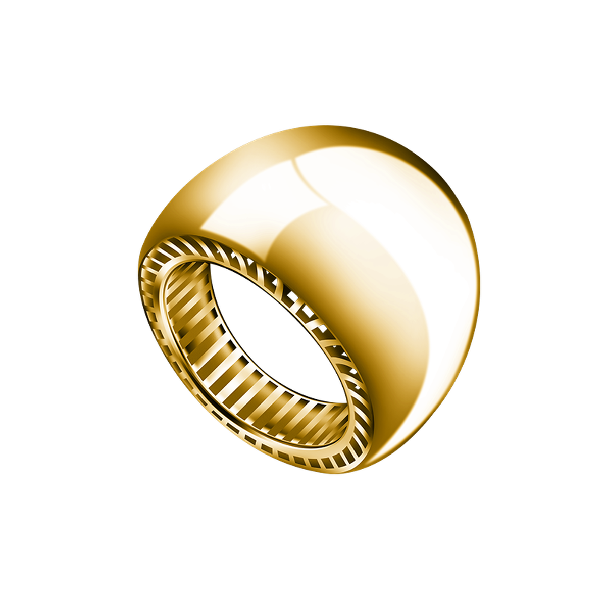 Frank & co. Frank Gold Grande Solid Rounded Ladies Ring - Frank & co ...