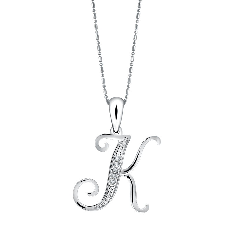 Liontin Initial Kursif “K”